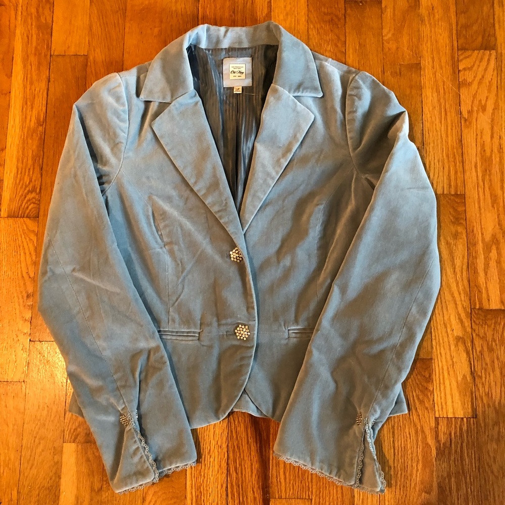 *NWT* Old Navy Light Blue Velvet Blazer